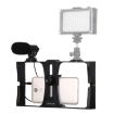 PULUZ 2 in 1 Smartphone Video Rig + Microphone Kit (Blue) - 2