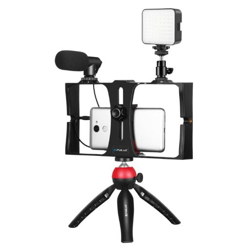 PULUZ 4 in 1 Vlogging Live Broadcast LED Selfie Fill Light Kit - 1