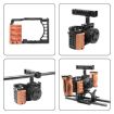 Sony Alpha 7C Camera Cage Stabilizer Rig - PULUZ Wood Handle Metal - 7