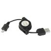 USB 2.0 to Micro USB Retractable Data Cable - 10cm Length - 1