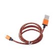 1m Woven Style Micro USB to USB 2.0 Data/Charger Cable - Orange - 2