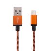 1m Woven Style Micro USB to USB 2.0 Data/Charger Cable - Orange - 3