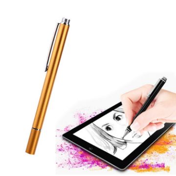AT-21 Mobile Phone Touch Screen Capacitive Pen Drawing Pen Gold - 1