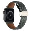 Apple Watch SE 2023 44mm Leather Band - Dark Green - 1