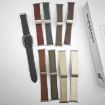 Picture of For Apple Watch SE 40mm Rhombus Pattern Magnetic Folding Buckle Leather Watch Band (Creamy White)