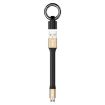 IVON CA90 3.1A Max USB to Micro USB Data Cable 14.5cm Champagne Gold - 1