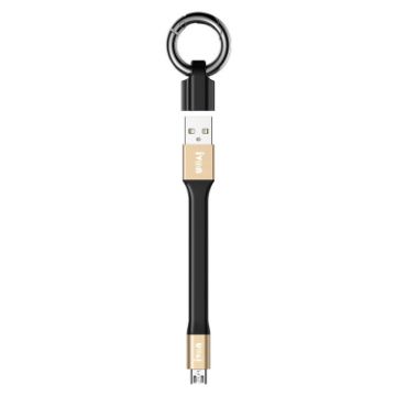 IVON CA90 3.1A Max USB to Micro USB Data Cable 14.5cm Champagne Gold - 1