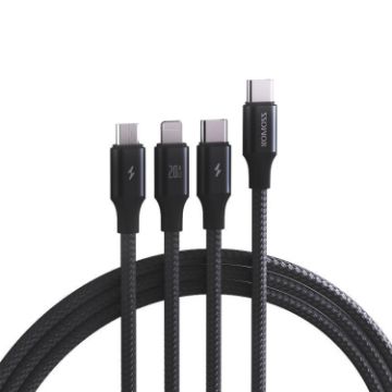 ROMOSS CB263N 1.5m PD20W Car Mobile Phone 3 In 1 TYPE-C Fast Charging Data Cable - 1