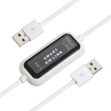 High Speed USB 2.0 Smart KM Link Cable, PC to PC Keyboard & Mouse Share - 1