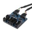 9 Pin USB 2.0 Desktop Computer 1 to 4 Pin Extension Cable - 4