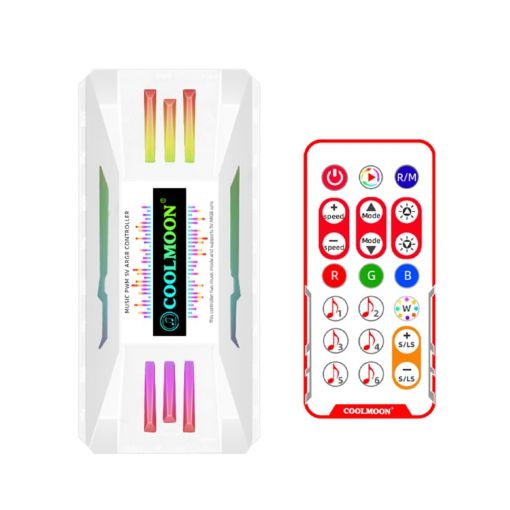 COOLMOON CM-MPAC PWM 5V ARGB Cooling Fan Remote Control - White - 1