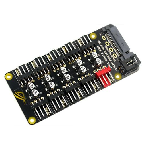PWM Fan Hub Desktop Computer CPU Fan Expander Black - 1