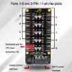 PWM Fan Hub Desktop Computer CPU Fan Expander Black - 6