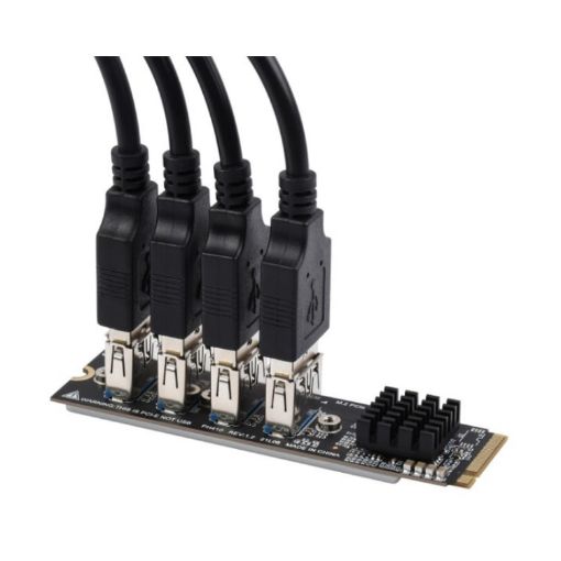 Waveshare 23316 M.2 to PCIe 4-Ch Expander - PCIe X1 to X16 - 1