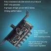 6 Way Computer Fan Speed Controller PWM Switch - Big 4Pin - 4