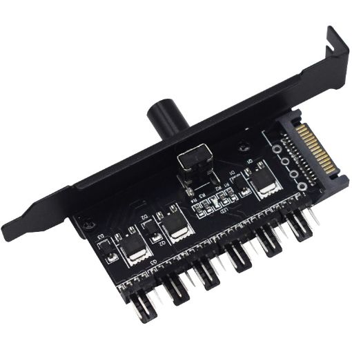 6 Way Computer Fan Speed Controller PWM Switch - SATA Connection - 1