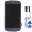 LCD Display + Touch Panel w/ Frame for Galaxy SIII LTE/i9305 - Blue - 1