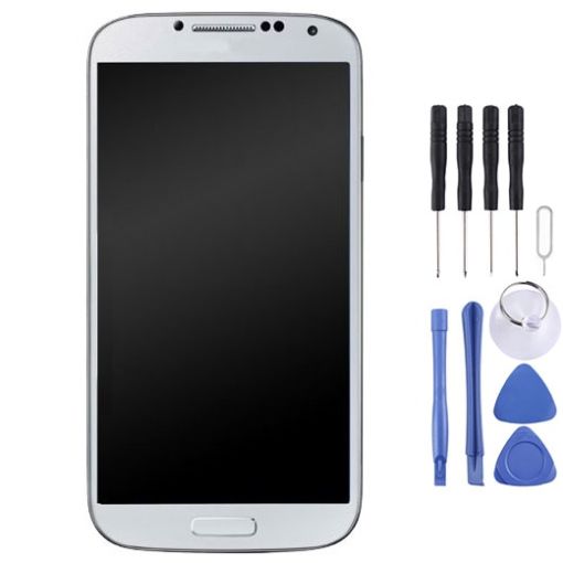 LCD Display + Touch Panel with Frame for Galaxy S4/i9500 - White - 1