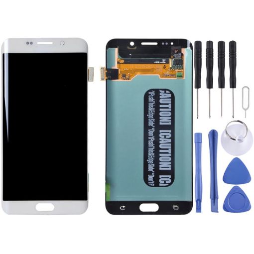 LCD Display + Touch Panel for Galaxy S6 edge+ (White) - 1