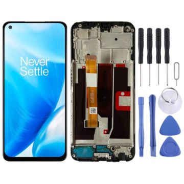 OnePlus Nord N200 5G DE2118 LCD Screen with Frame - Black - 1