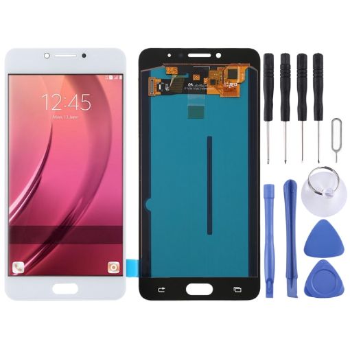 OLED LCD Screen for Galaxy C7 Pro/C7010 with Digitizer - White - 1