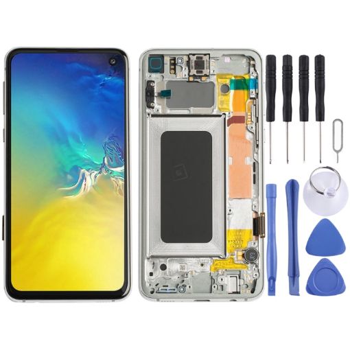 Samsung Galaxy S10e Super AMOLED LCD Screen Digitizer Assembly Silver - 1