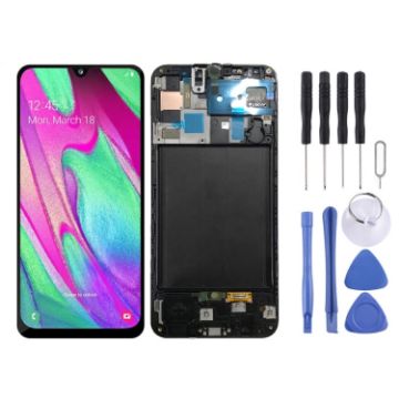 LCD Screen with Frame for Galaxy A50 SM-A505F - Black - 1