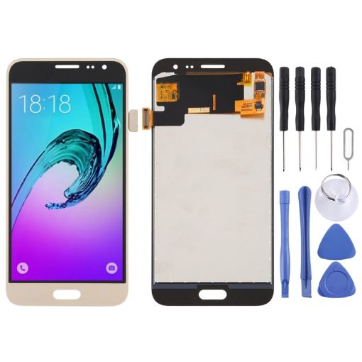 Gold TFT LCD Screen for Galaxy J3 (2016) J320 - Full Assembly - 1