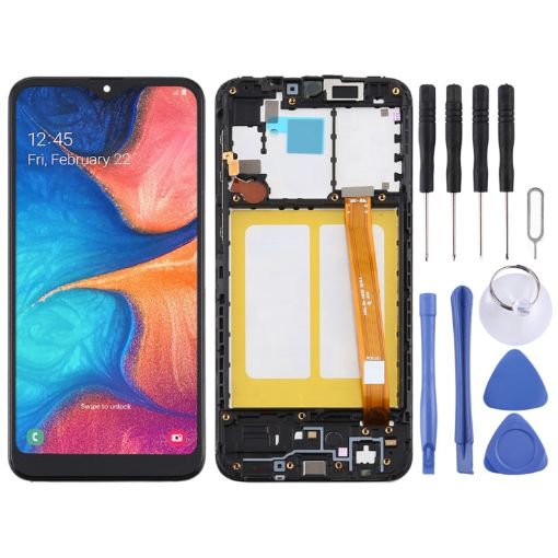 Samsung Galaxy A20e TFT LCD Screen Digitizer Assembly with Frame - Black - 1