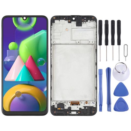 Samsung Galaxy M21 SM-M215 OLED LCD Screen 6.36" Digitizer Full Assembly Black - 1
