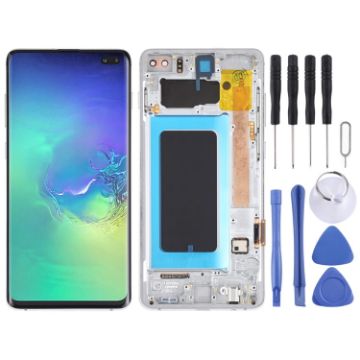 Samsung Galaxy S10+ Super AMOLED LCD Screen Digitizer Assembly (Silver) - 1