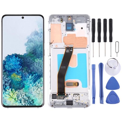 Samsung Galaxy S20 4G SM-G980 LCD Screen Assembly with Frame - 1