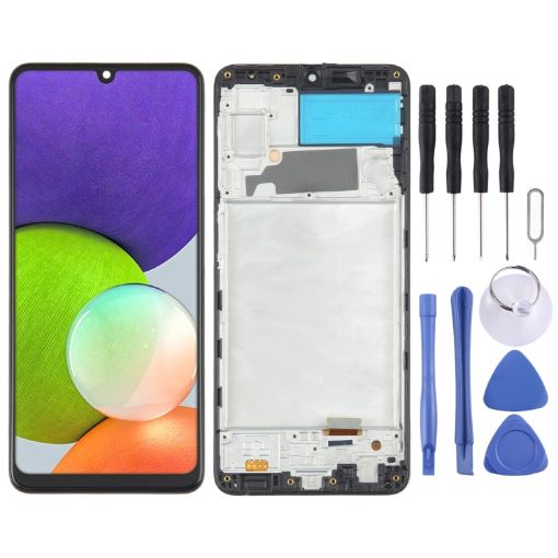 Samsung Galaxy A22 4G SM-A225 OLED LCD Screen with Digitizer and Frame - 1