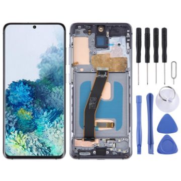Samsung Galaxy S20 SM-G980 OLED LCD Screen Digitizer Full Assembly (Black) - 1