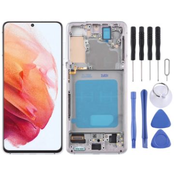 Samsung Galaxy S21 5G SM-G991 LCD Screen Digitizer Assembly Silver - 1