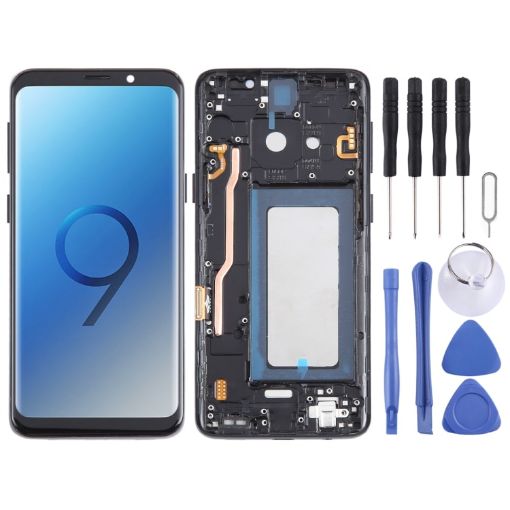 Samsung Galaxy S9 SM-G960 TFT LCD Screen Digitizer Full Assembly with Frame - Black - 1