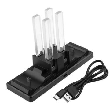 6 in 1 USB Charging Dock Station Stand for Nintend Switch & Joy-Con & Pro Controller - 1