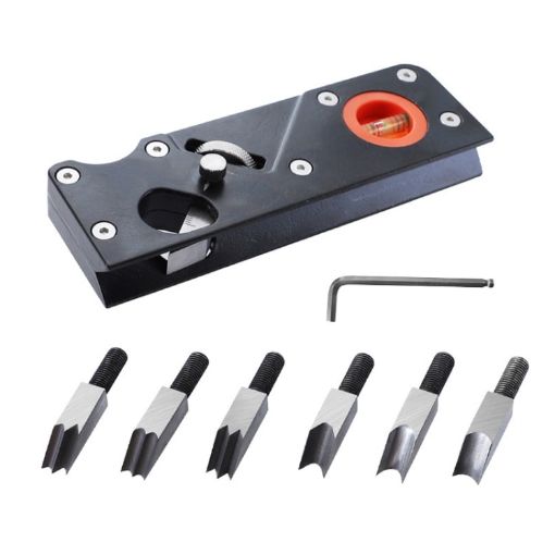 Woodworking Multi-Angle Chamfering Hand Planer - Black + 6 Blades - 1