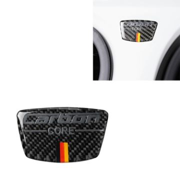 Carbon Fiber German Flag Doorpost Sticker for Audi TT - 1