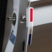 Car Rearview Mirror Door Side Decoration Rubber Strips (France White) - 5