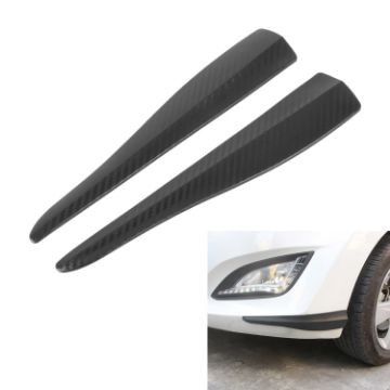 Picture of 1 Pair Car Carbon Fiber Silicone Bumper Strip, Style: Short (Black)