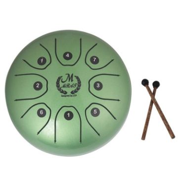 Picture of MEIBEITE 5.5-Inch C-Tune Sanskrit Drum Steel Tongue Empty Worry-Free Drum (Green)