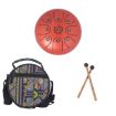 MEIBEITE 5.5-Inch C-Tune Steel Tongue Drum (Red) - 2