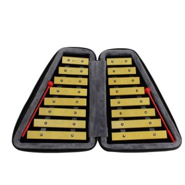 JZ-35 16-Tone Double Row Carillon Orff Percussion Instrument - Golden - 1