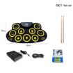 Children Hand Roll Electronic Drum DTX Game Portable Drum Yellow - 2