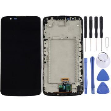 LG K10 TFT LCD Screen Digitizer Full Assembly with Frame - Black - 1