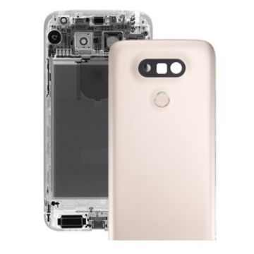 Gold Metal Back Cover with Back Camera Lens & Fingerprint Button for LG G5 - 1