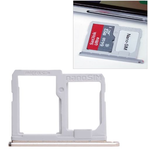 Gold SIM Card Tray + Micro SD Tray for LG Q6/M700/G6 Mini - 1