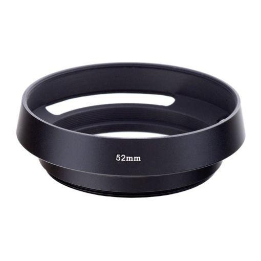 52mm Metal Vented Lens Hood for Leica - Black - 1