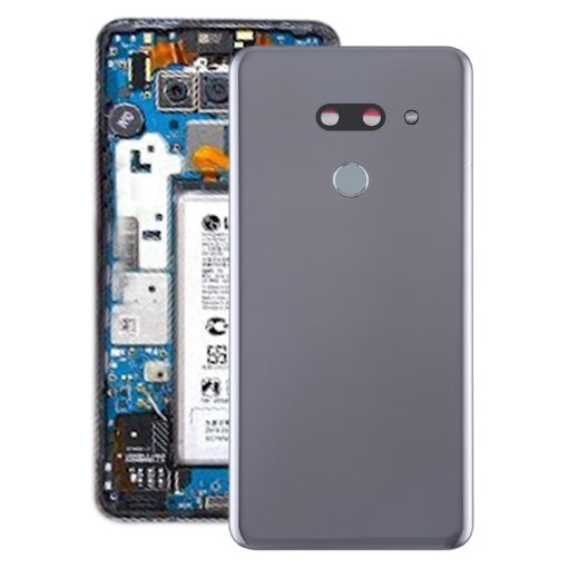 Battery Back Cover with Camera Lens & Fingerprint Sensor for LG G8 ThinQ Silver - 1